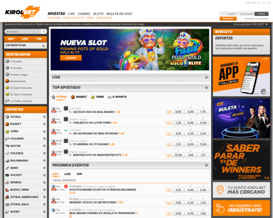 Kirolbet, es una casa de apuestas online con licencia para operar en España